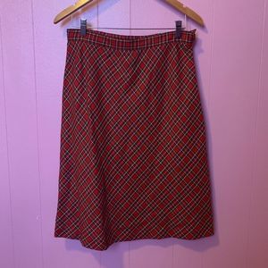 Sag Harbor vintage plaid skirt 12P